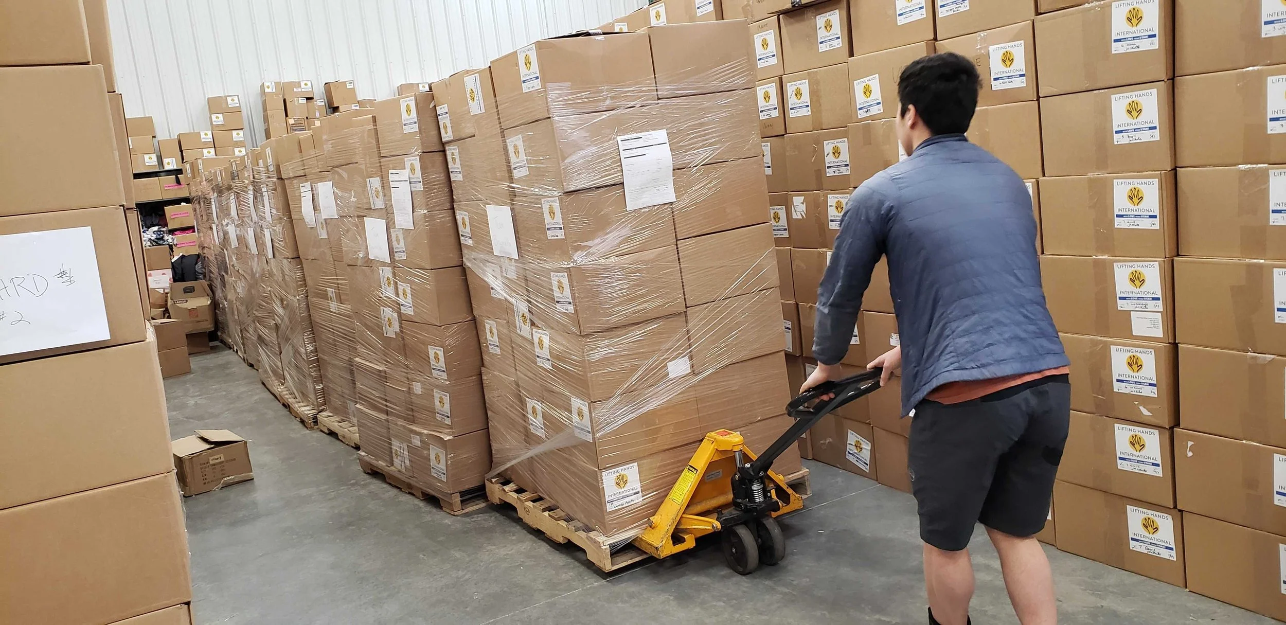  Pallets of aid on their way from the LHI Aid Warehouse in Utah to Team Brownsville in Texas. 