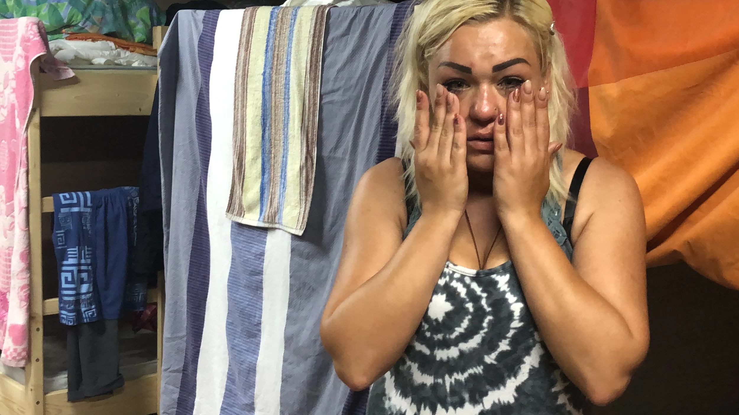   Natalia from the Donesk region speaks emotionally about what brought her to the LHI Shelter in Lviv.  