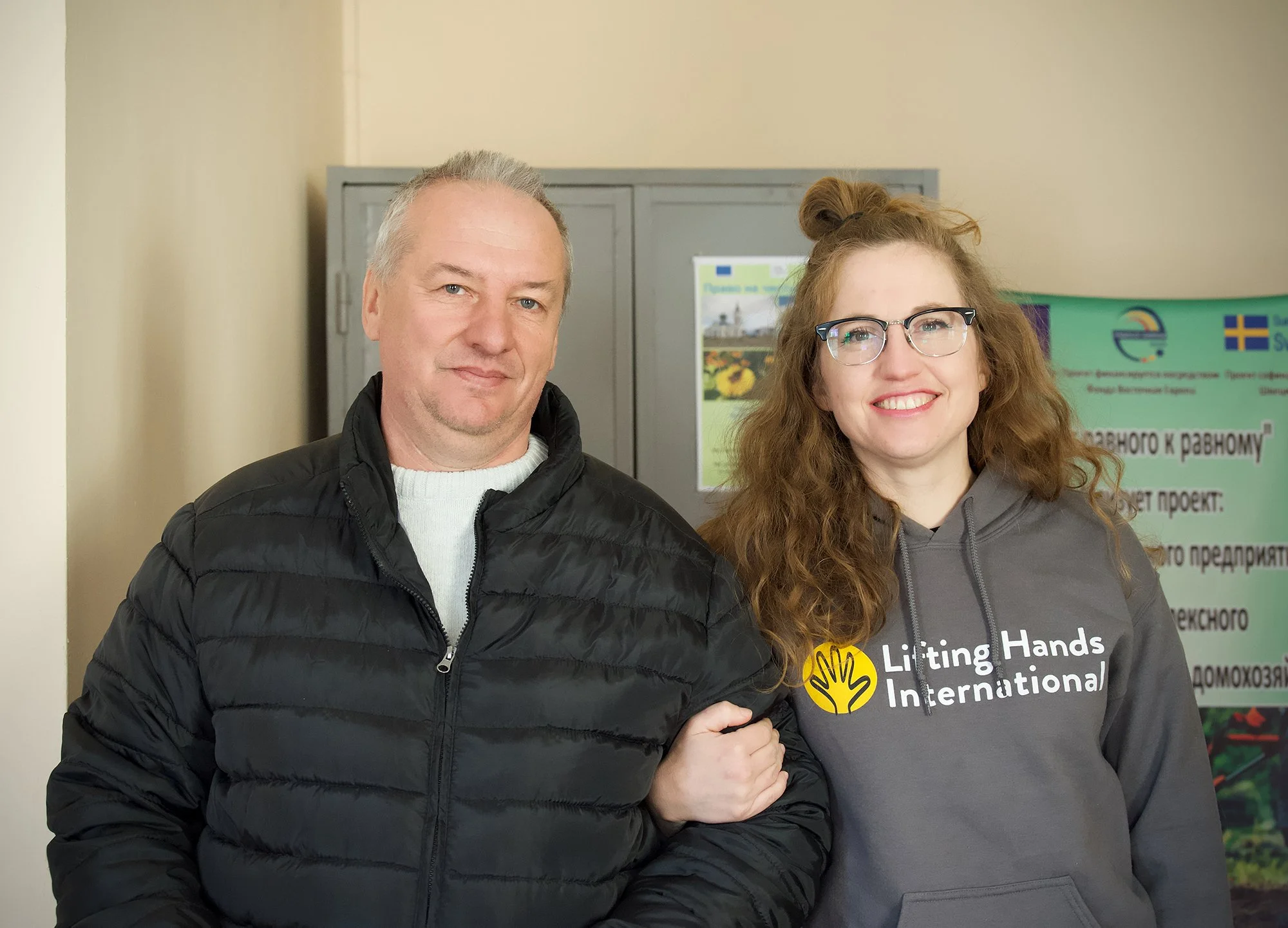   Yevgeni Verbanov, founder/director of Peer to Peer with Hayley Smith, LHI founder/director.  