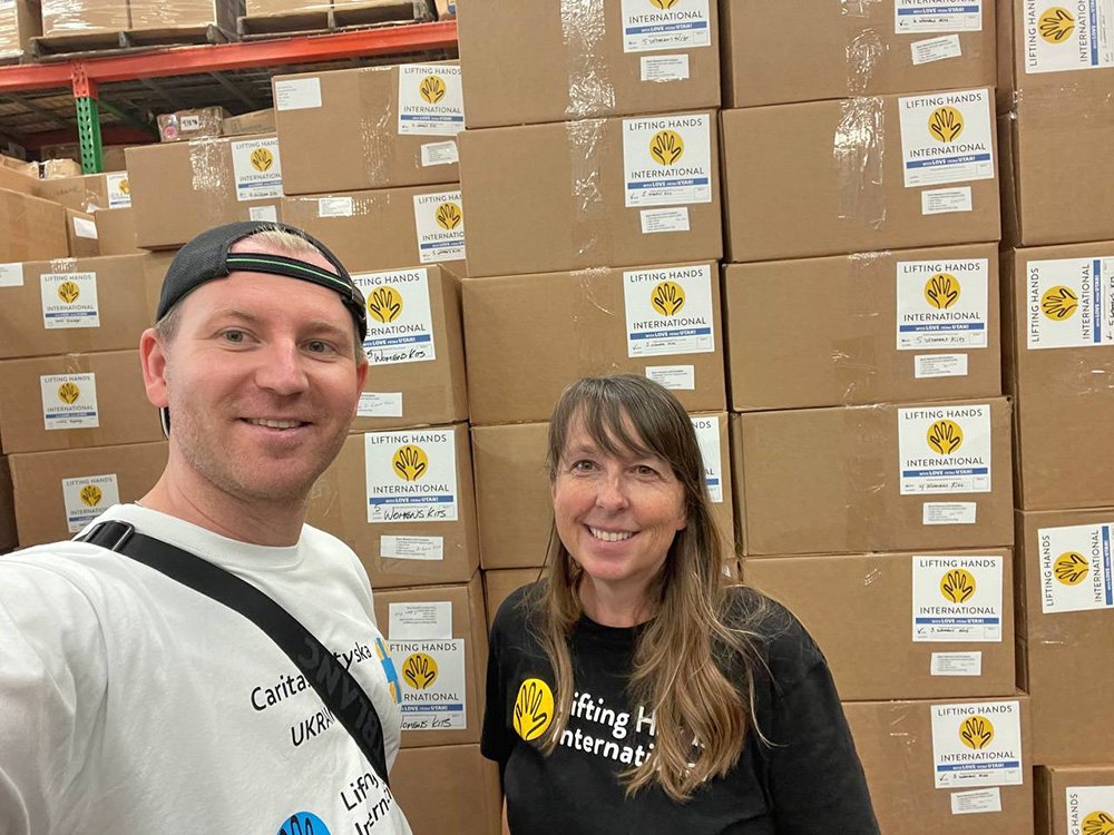  Traci, our co-Director of Utah Operations, and Vasily, from our partner Caritas Mostyska have become good friends as they’ve continued to work together to get shipments of aid from the LHI Aid Warehouse in Utah to Ukraine. 