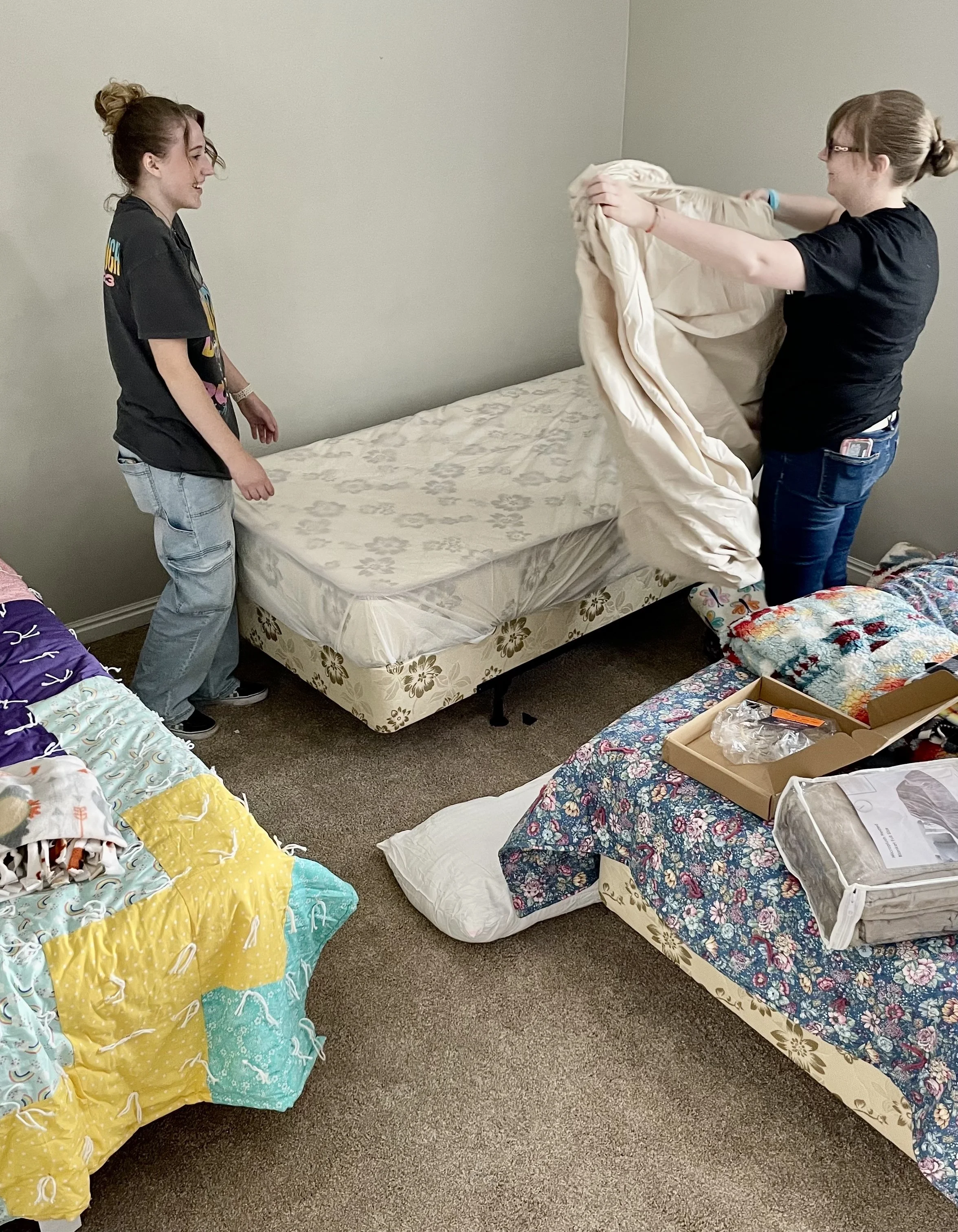  LHI’s team of volunteers adds small but important touches, like handmade quilts and toys, to the apartments the Welcome Program sets up for refugees resettling in Utah. 