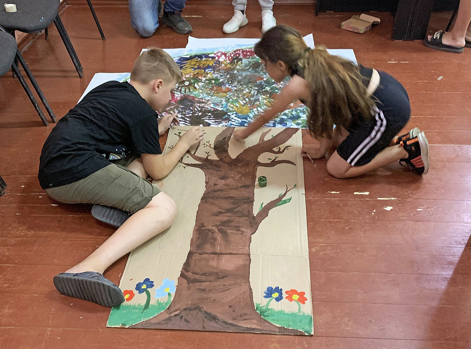  Campers created their own version of the tree in stuck and had a great time deciding what they would throw into the tree. 