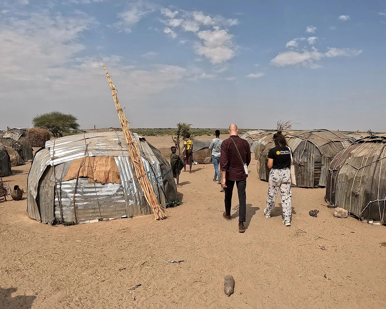  The homes in Akudogole are made from sheet metal. They were tricky to get into, but really cozy on the inside. 