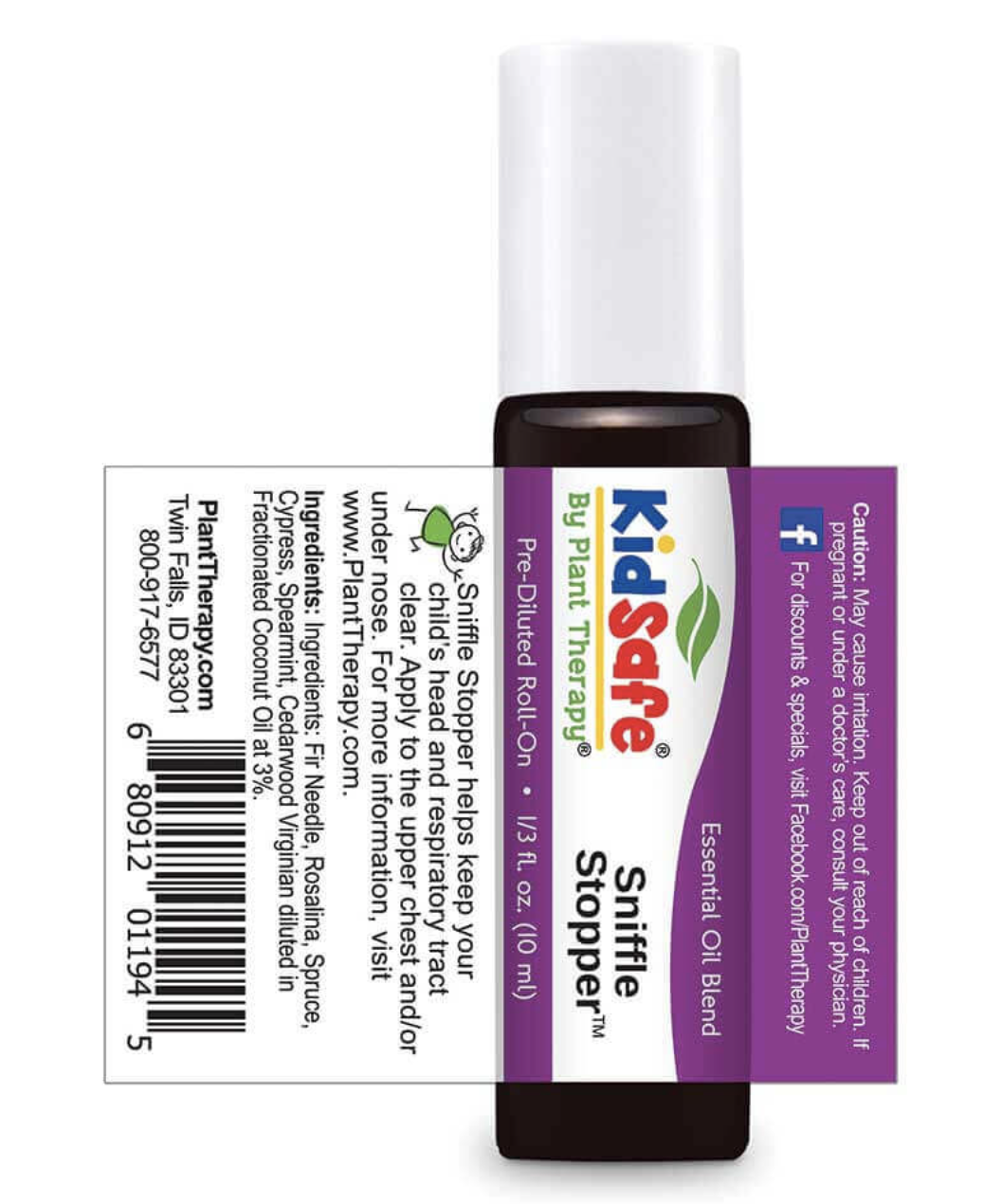 Plant Therapy Sniffle Stopper KidSafe Essential Oil Pre-Diluted Roll-On 10 ml