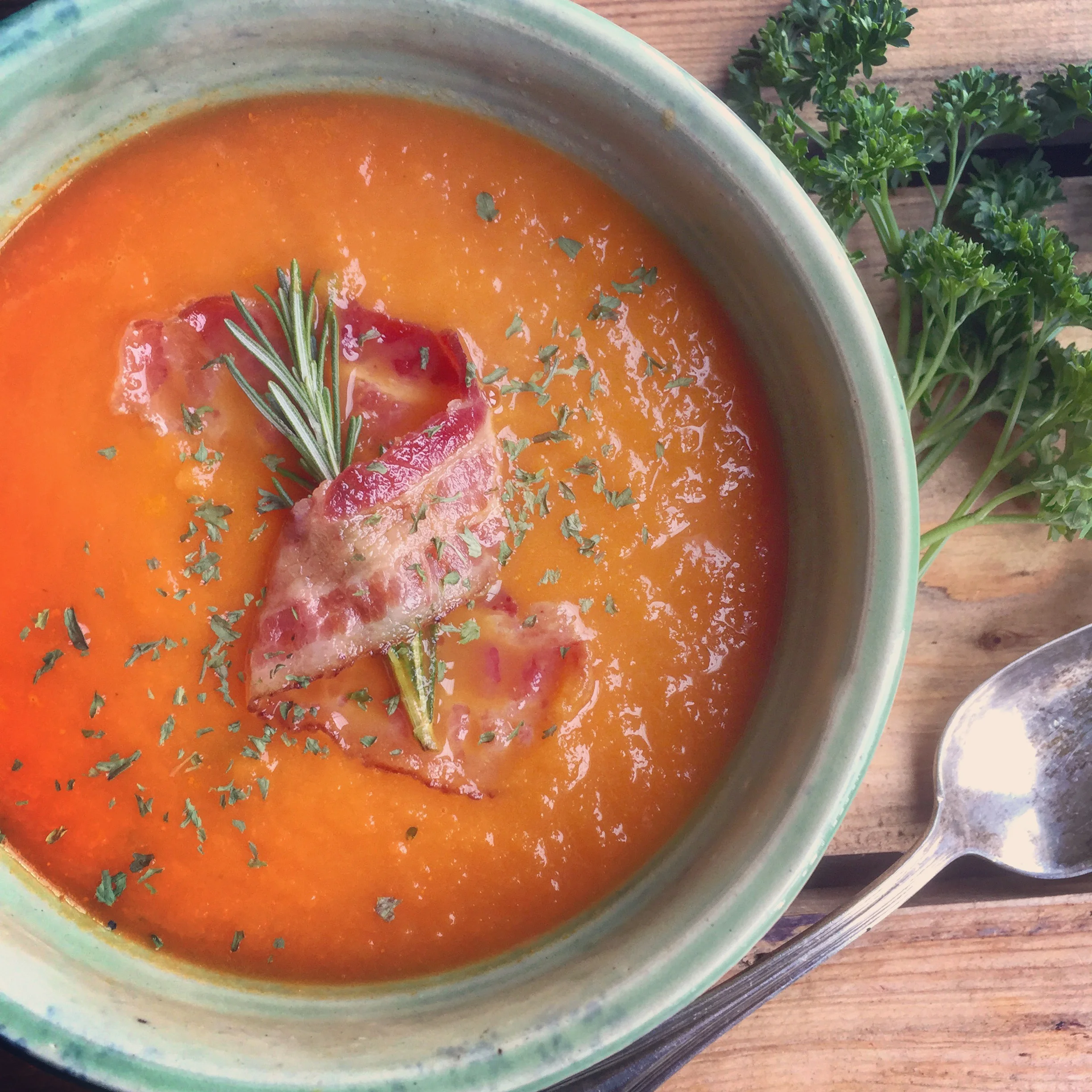Creamy Carrot Bone Broth Soup recipe made with bone broth created by Bone Brewhouse.