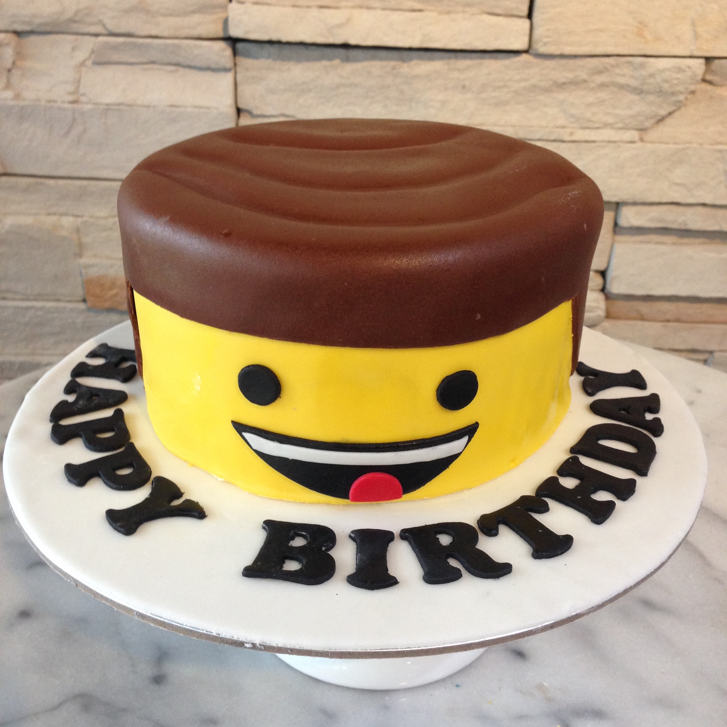 Lego Head Cake