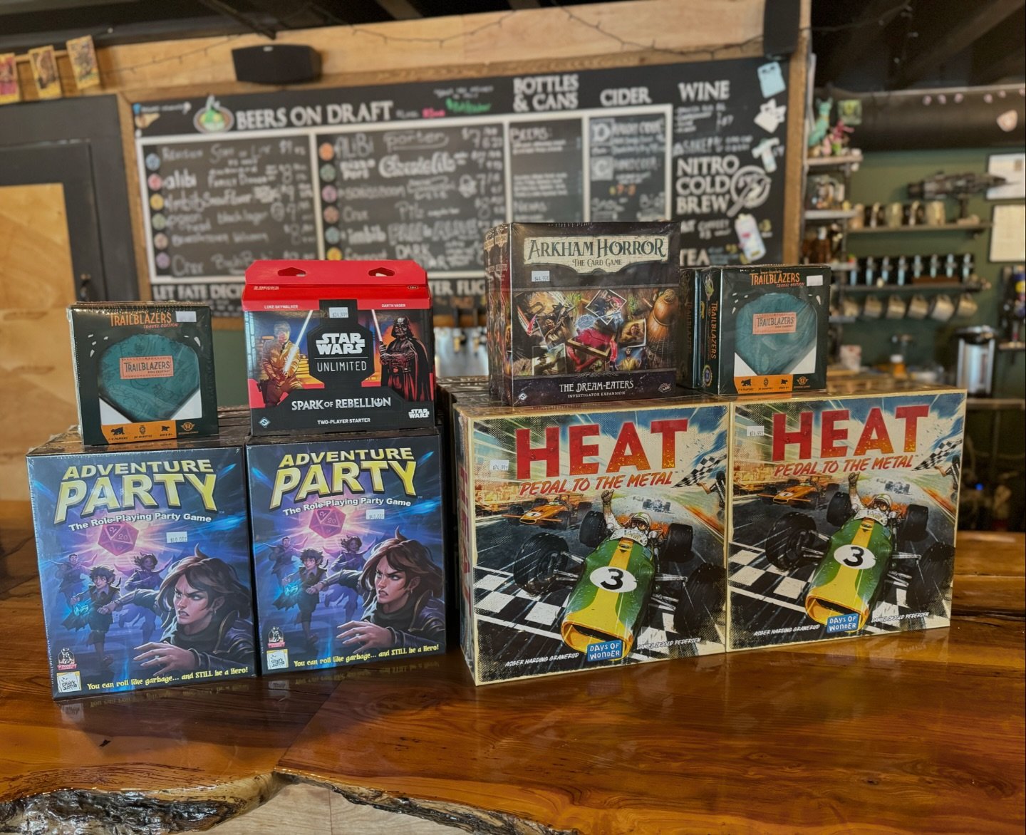 Restocks and new!

We&rsquo;ve never had this many copies of Heat in stock but that doesn&rsquo;t mean they will stay here long; it&rsquo;s one of the best hand management racing games we&rsquo;ve ever played!

Also have restocks of Trailblazers trav