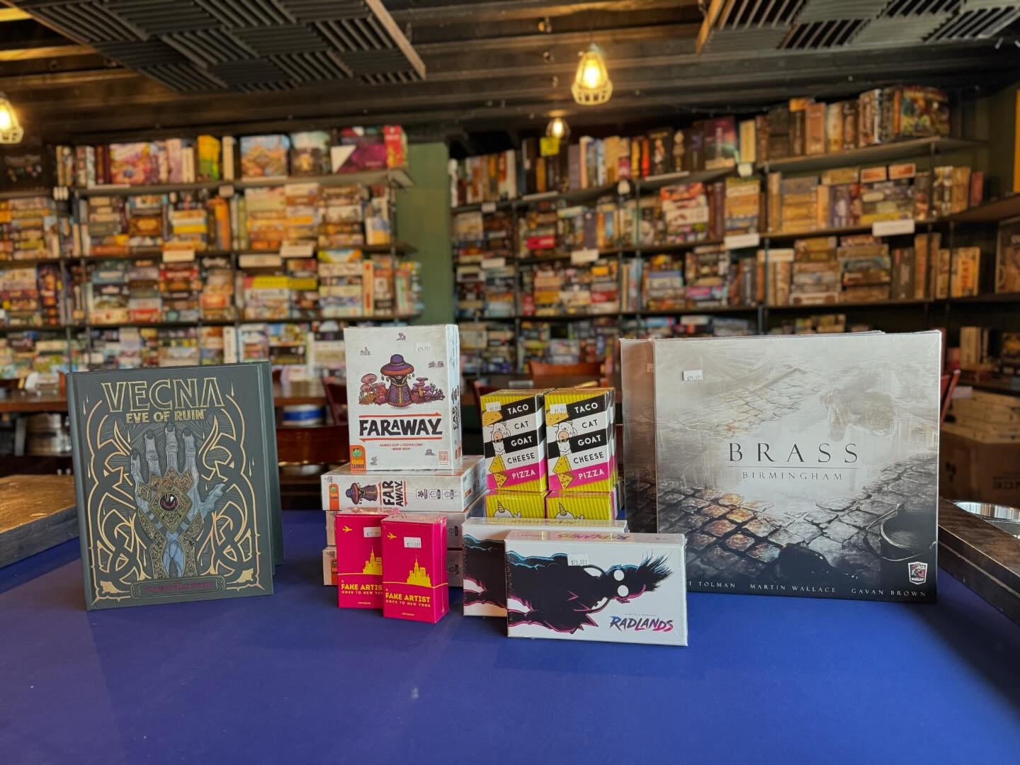 Some of the great deliveries that arrived this past week!
We added a copy of Faraway to the game library, it looks like a very fun light weight game.