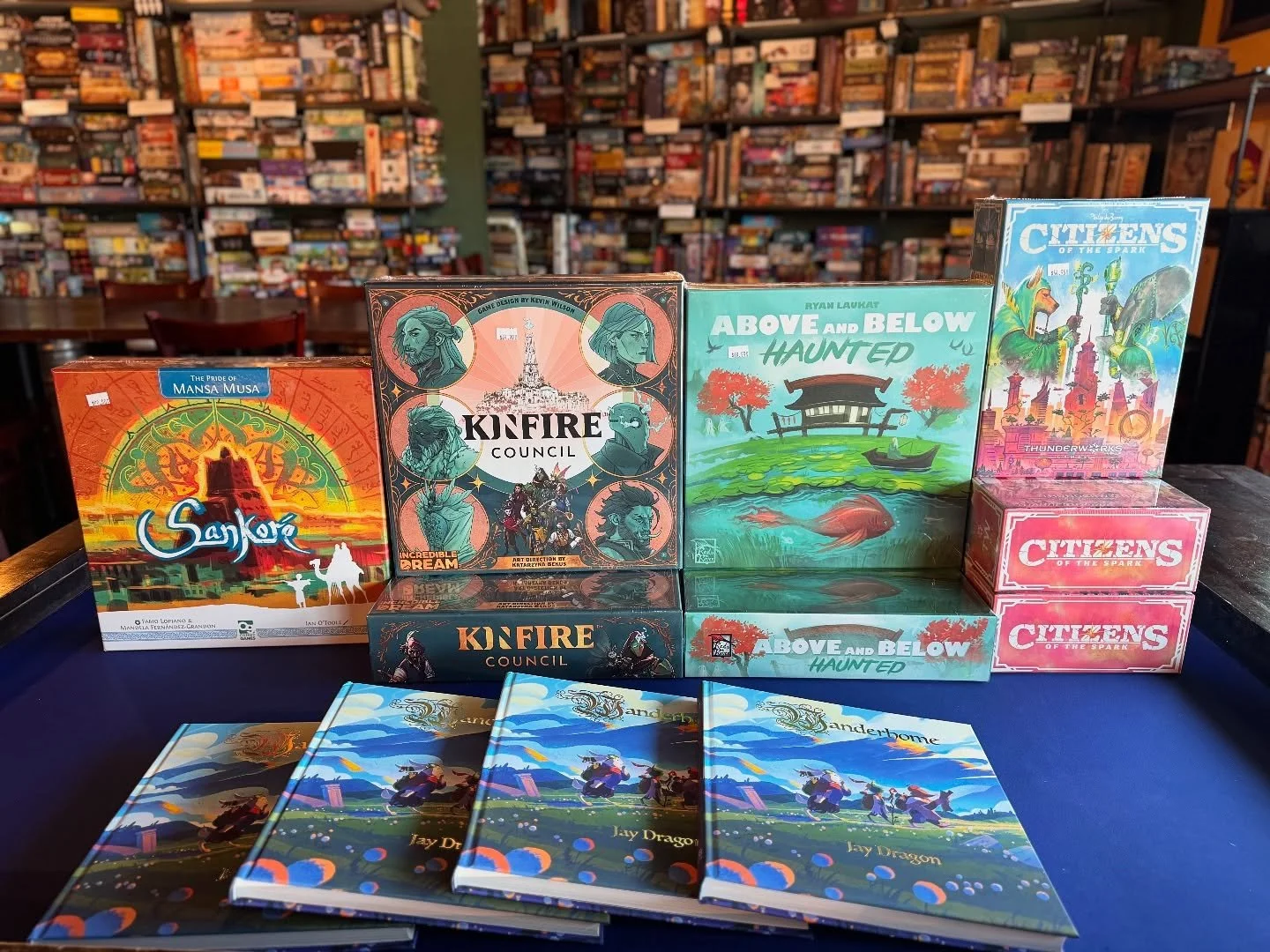 Some new arrivals today along with a restock of the hardcover of Wanderhome!

Reminder that Jeff will be gone until Sunday, messages here will not be answered. Please drop by the shop or call!