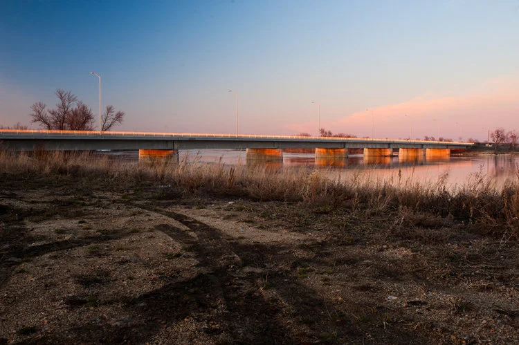 The Lonely Bridge. Photograph taken in St. Adolphe, MB