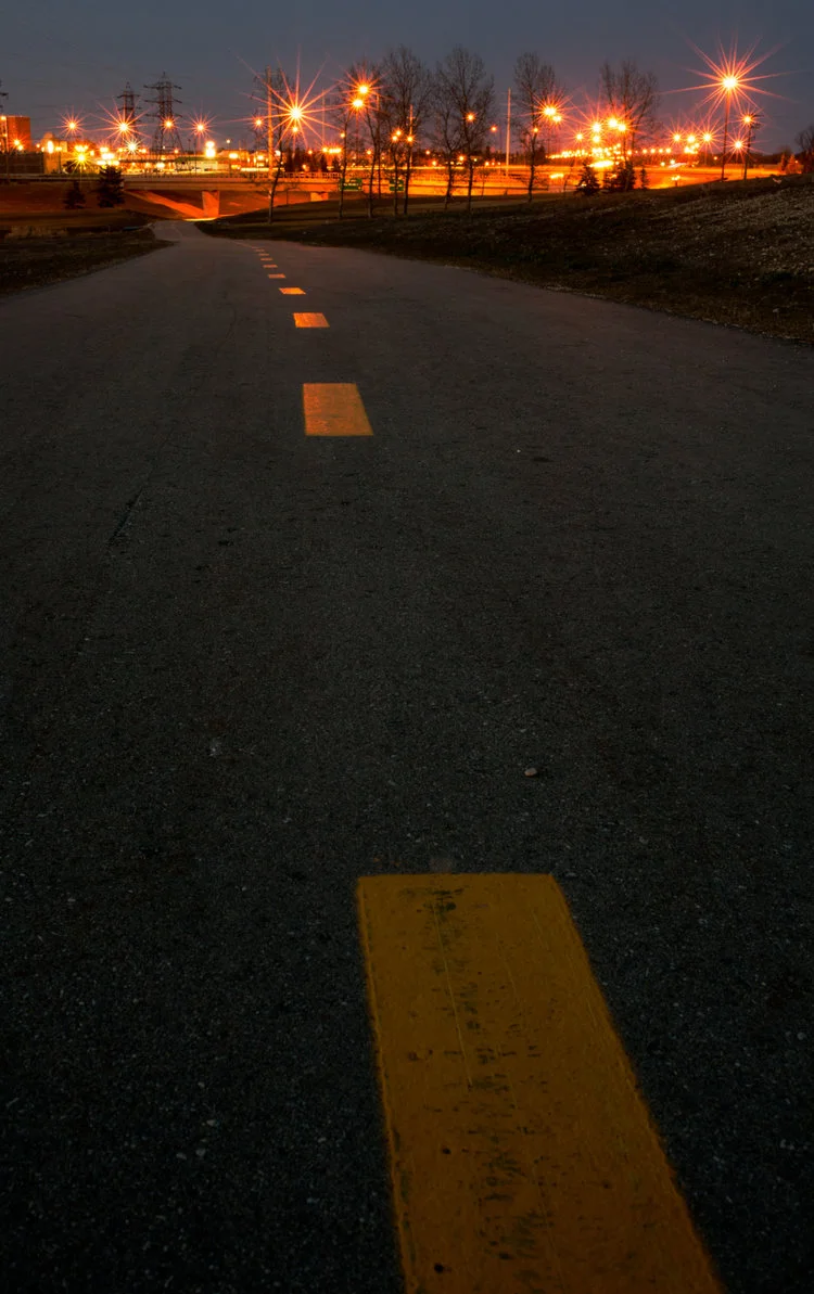 Down the Walkway. Photograph down the walk way towards Pembina Hwy.