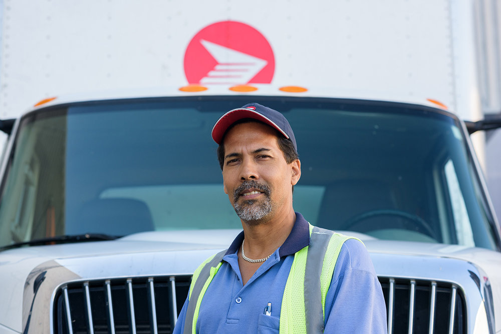 Driver In Front of Truck