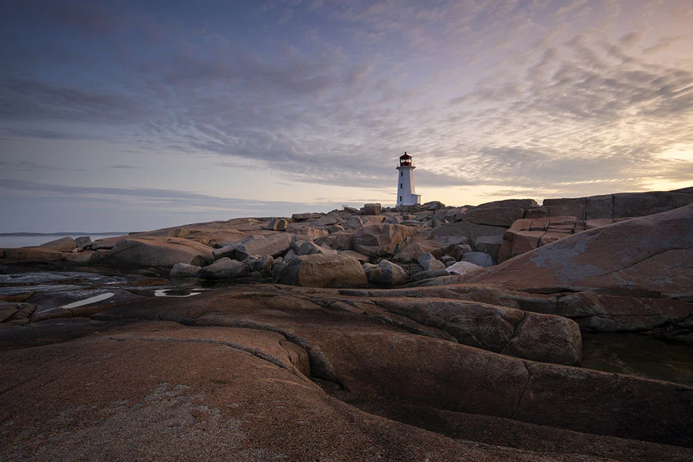 Peggys Cove at sunrise. © Robert Lowdon