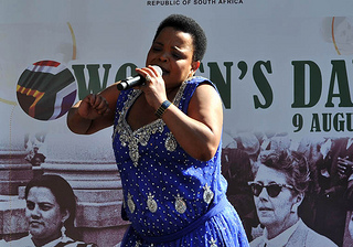 File photo. Gospel singer Rebecca Malope at the celebration of Women’s Day in Pretoria, South Africa on August 9, 2012. (GovernmentZA / Flickr)