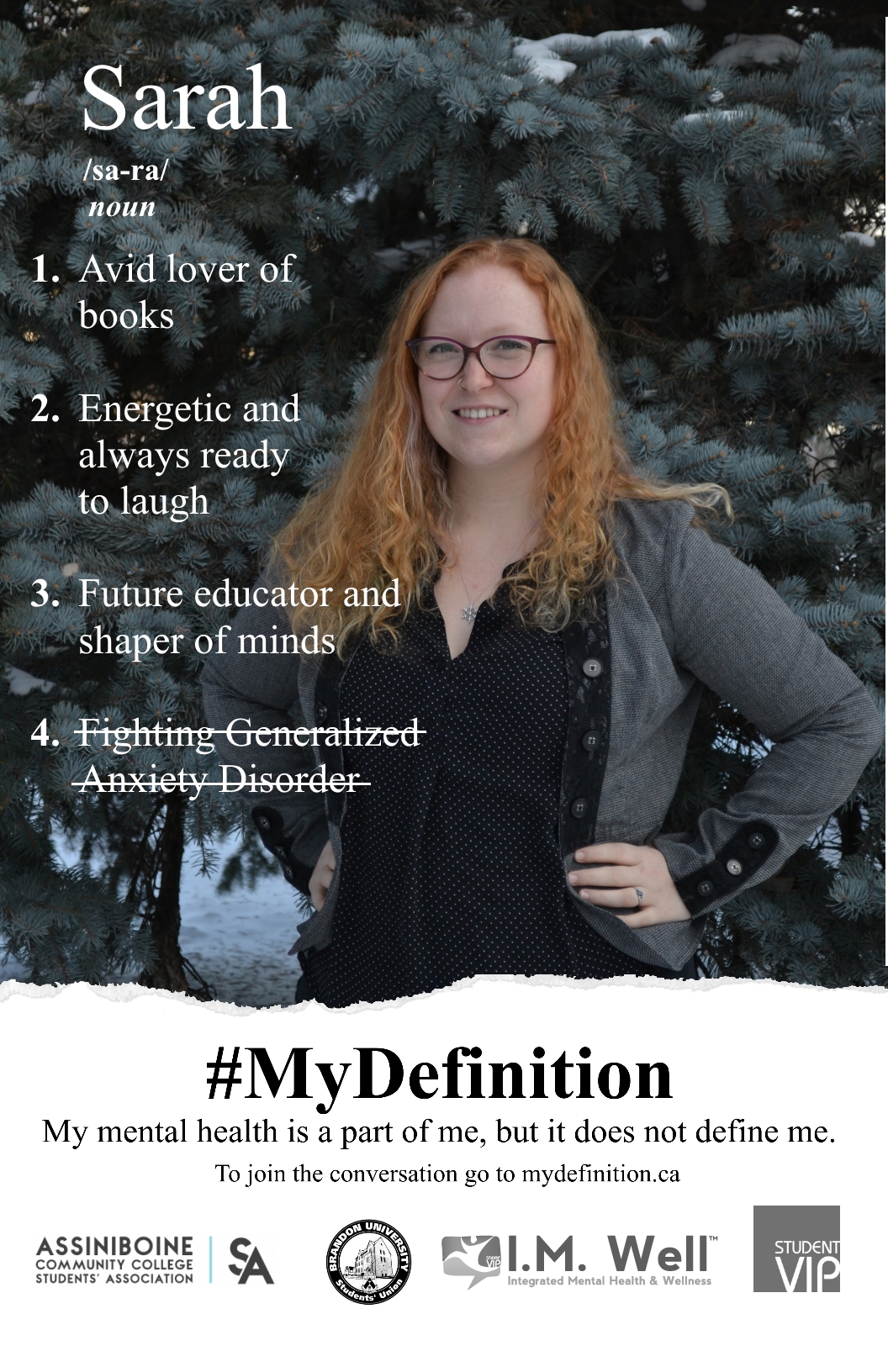 One of several posters seen around campus. (Credit: #MyDefinition Campaign)