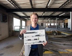 Marshall Stewman inside the old Morrison Supply Co. Photo by Jerry Larson/Waco Tribune-Herald