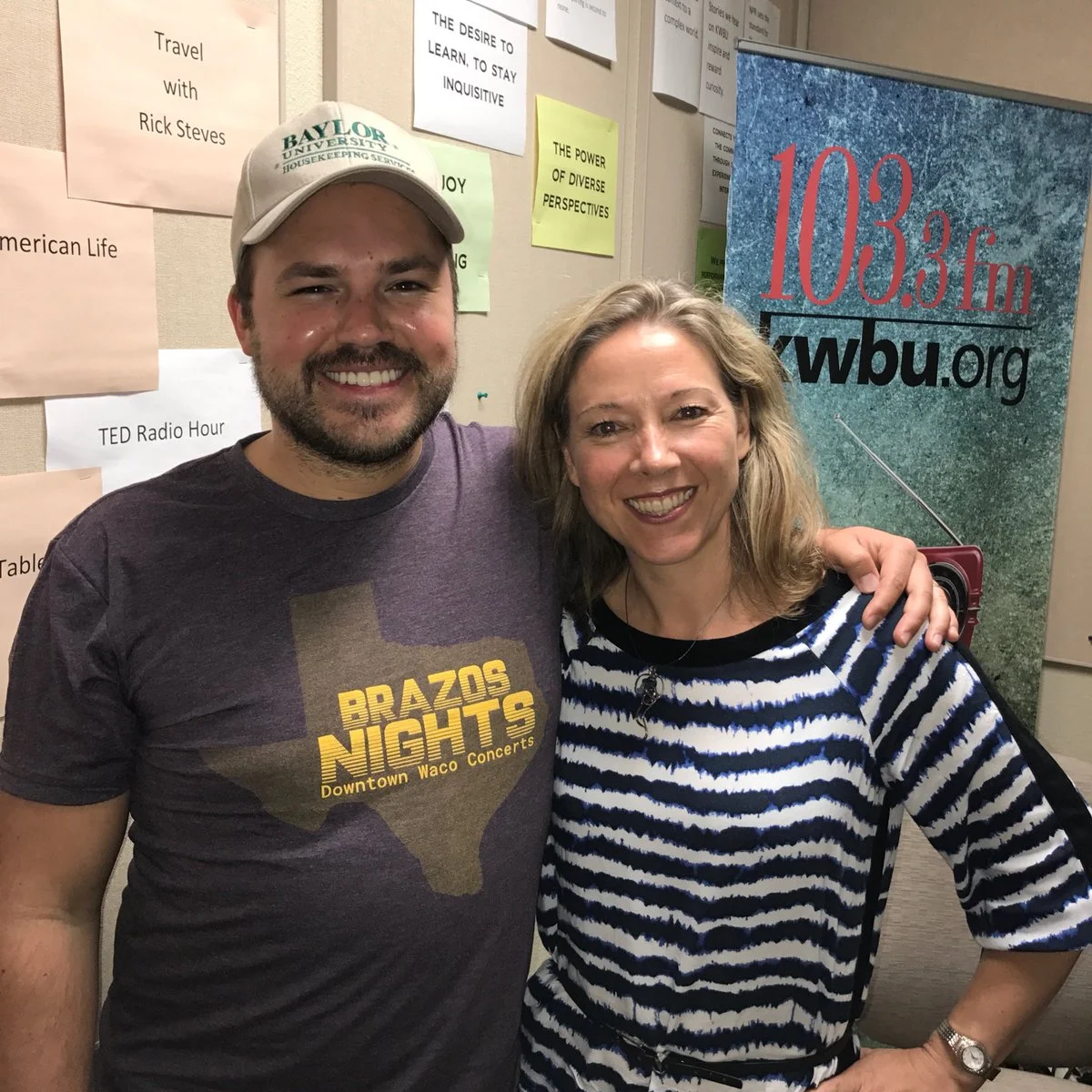 Downtown Depot host Austin Meek with Fiona Bond