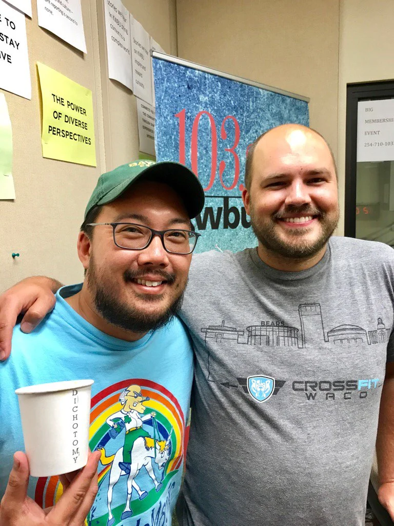 Youngdae Moon, owner of Club Sandwich, with Downtown Depot host Austin Meek