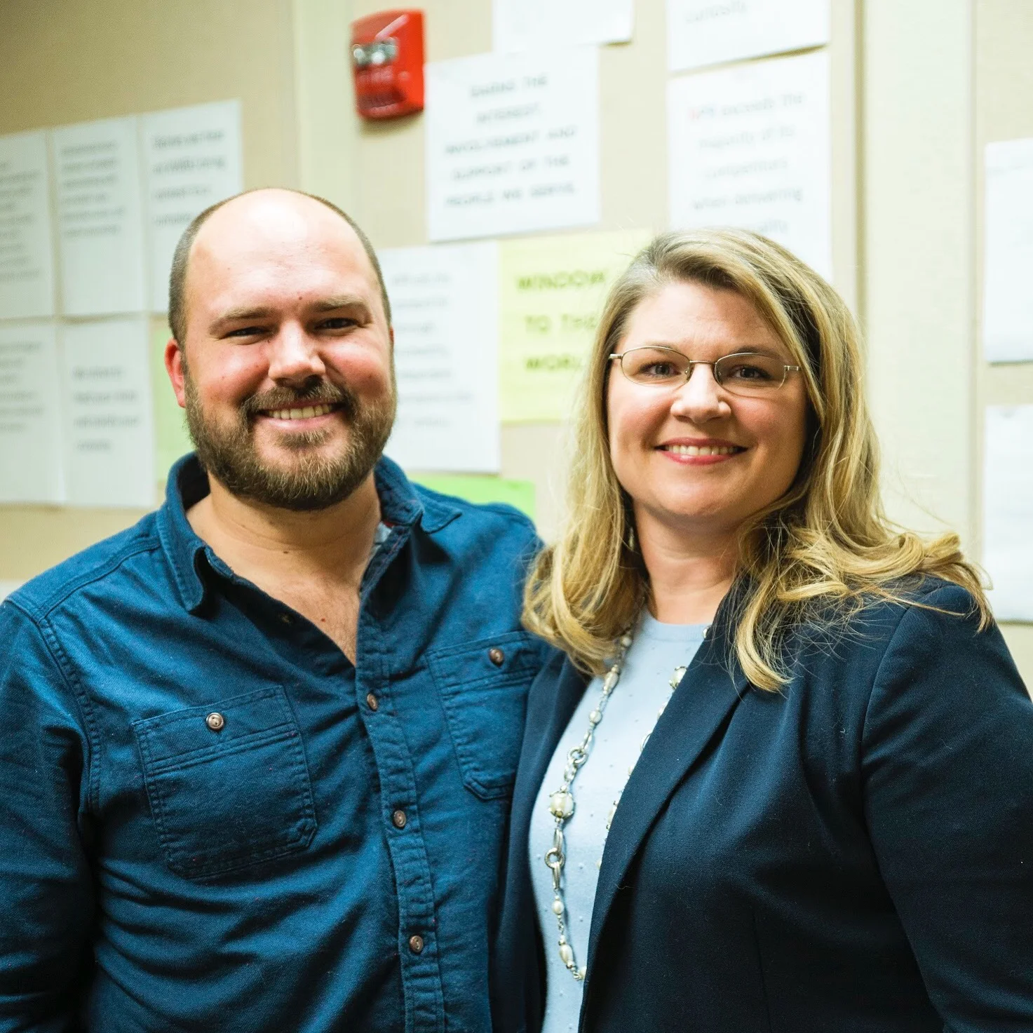 Show host Austin Meek with Kris Collins