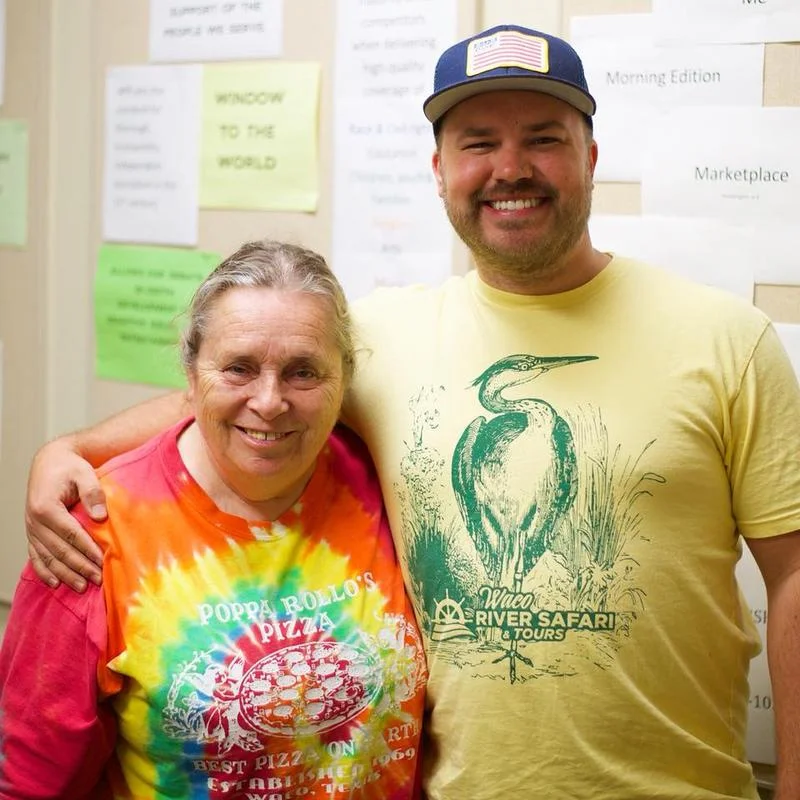 Mary Duty with show host Austin Meek