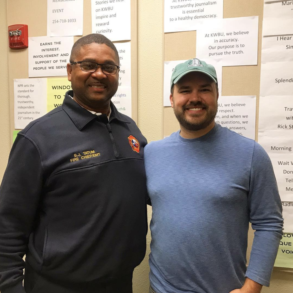 Bobby Tatum with show host Austin Meek