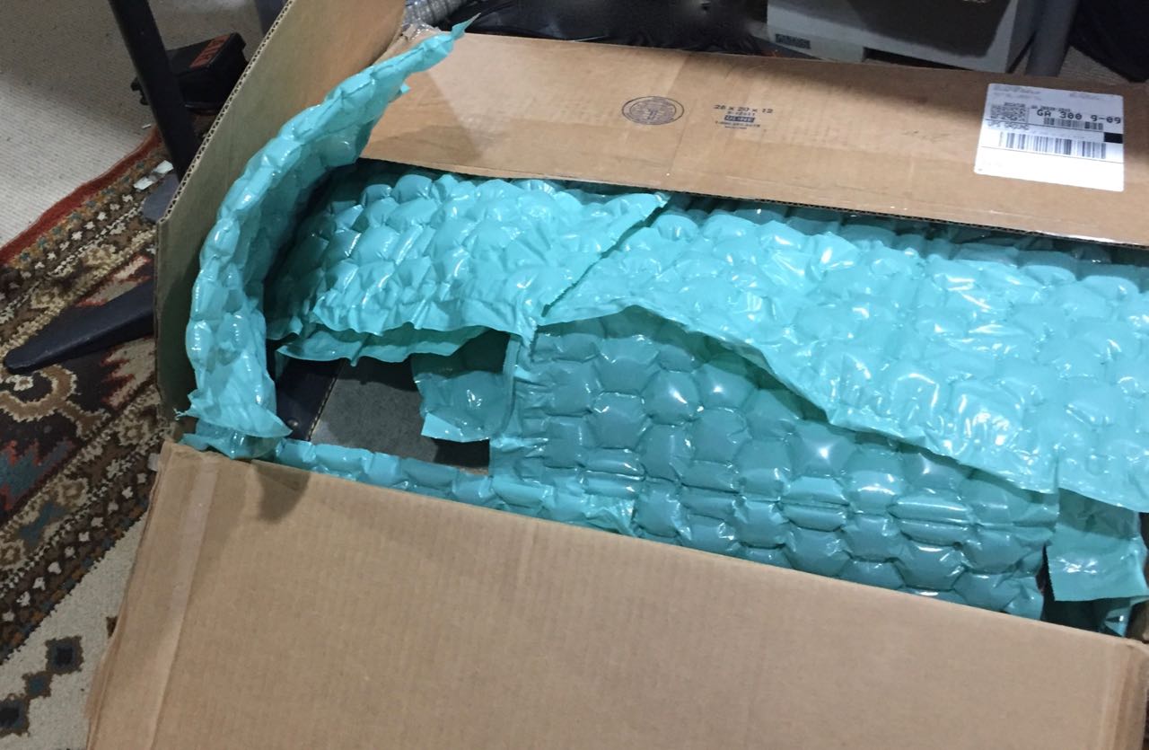 Use 1.5" - 2" of packing between case and shipping box : all 4 sides, top & bottom.
