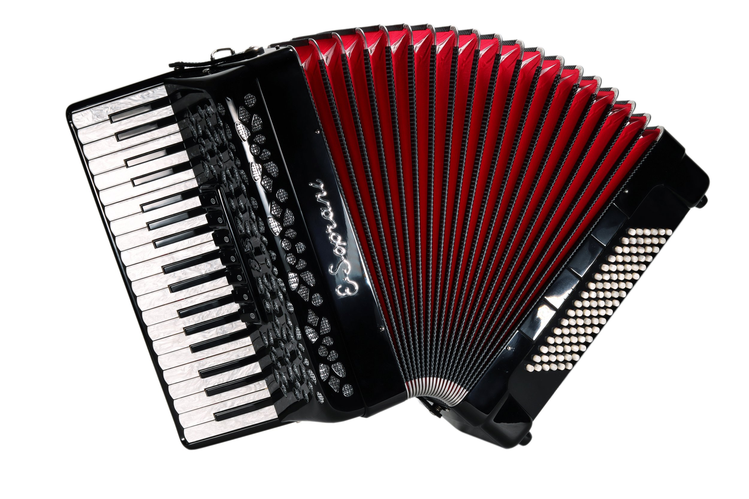 Soprani アコーディオン E. Soprani Model 969 - 37/96 LMM 3/5 - Black — ACCORDIONOLOGY