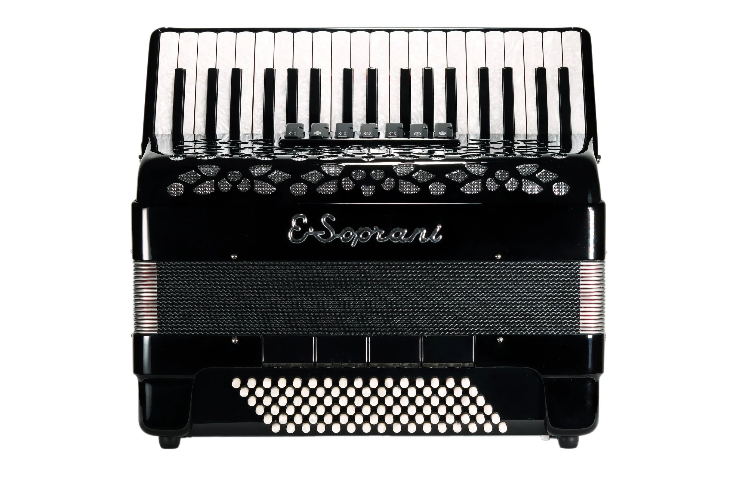 E. Soprani Model 969 - 37/96 LMM 3/5 - Black — ACCORDIONOLOGY E. Soprani Model 969 - 37/96 LMM 3/5 - Black — ACCORDIONOLOGY
