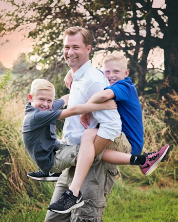Owner, Jeff Cauble with sons Leo (L) &amp; Jesse (R)