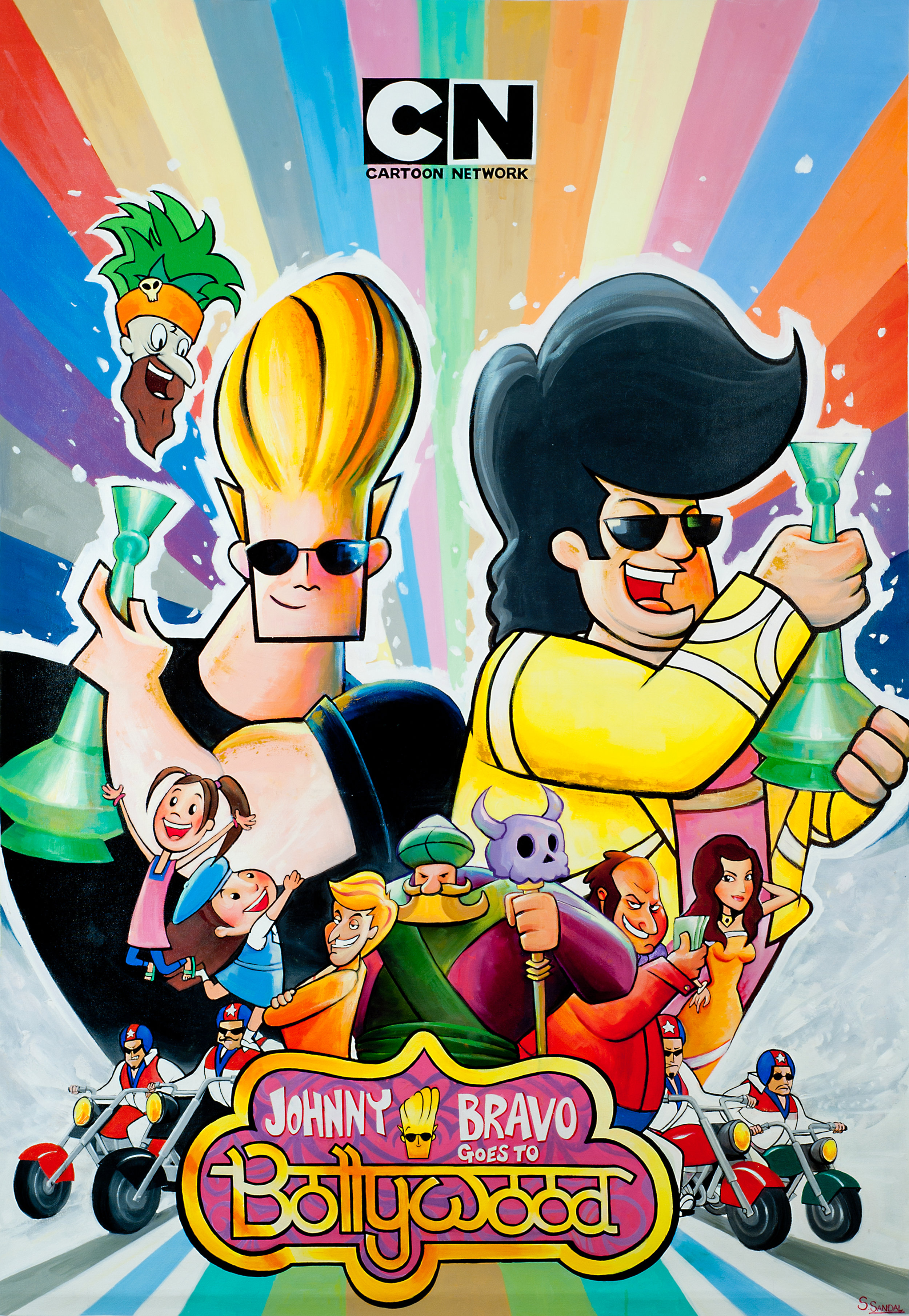 Johnny Bravo Sticker - Johnny Bravo Muscles - Discover & Share GIFs