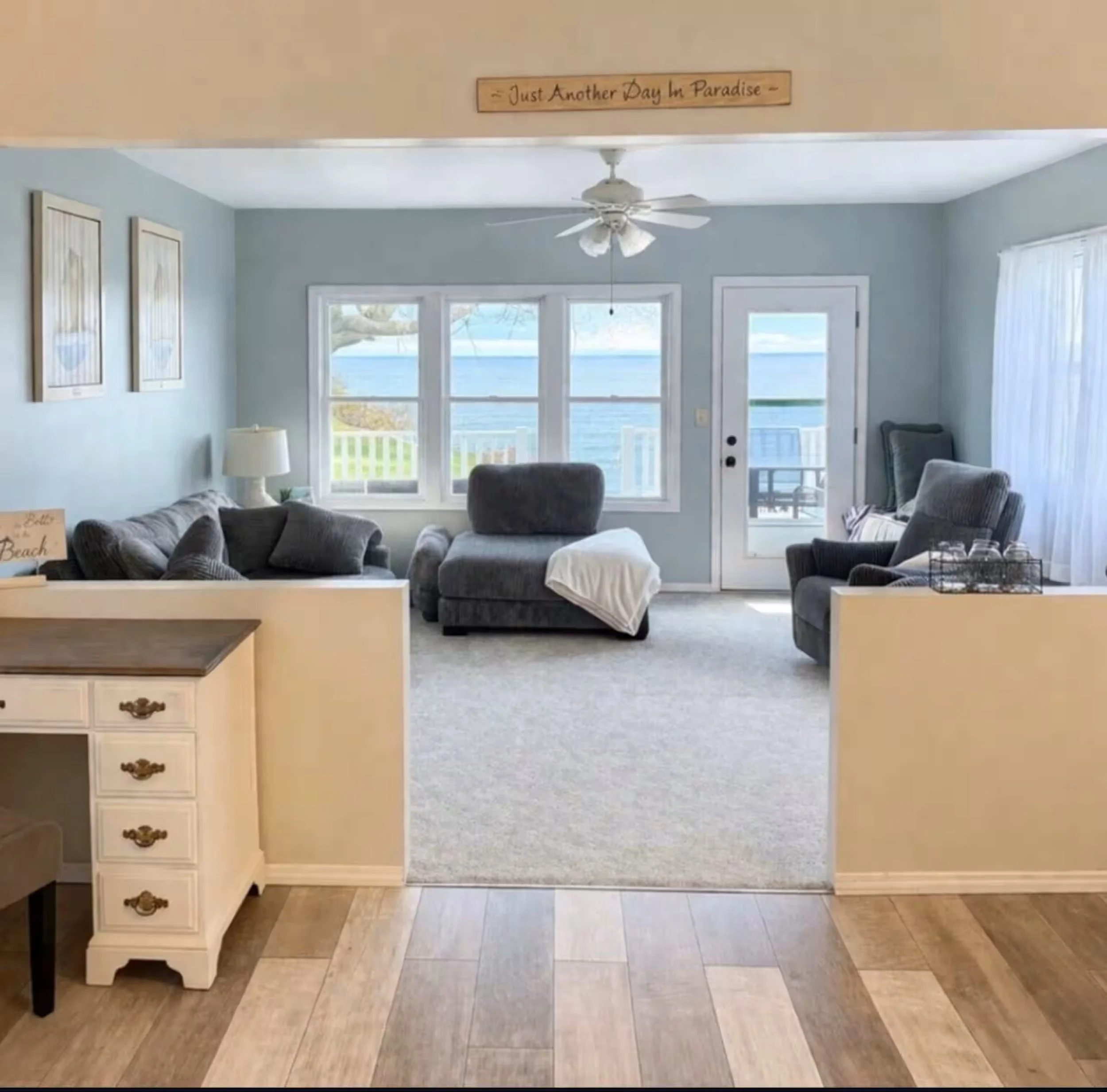 Livingroom area as viewed from kitchen area