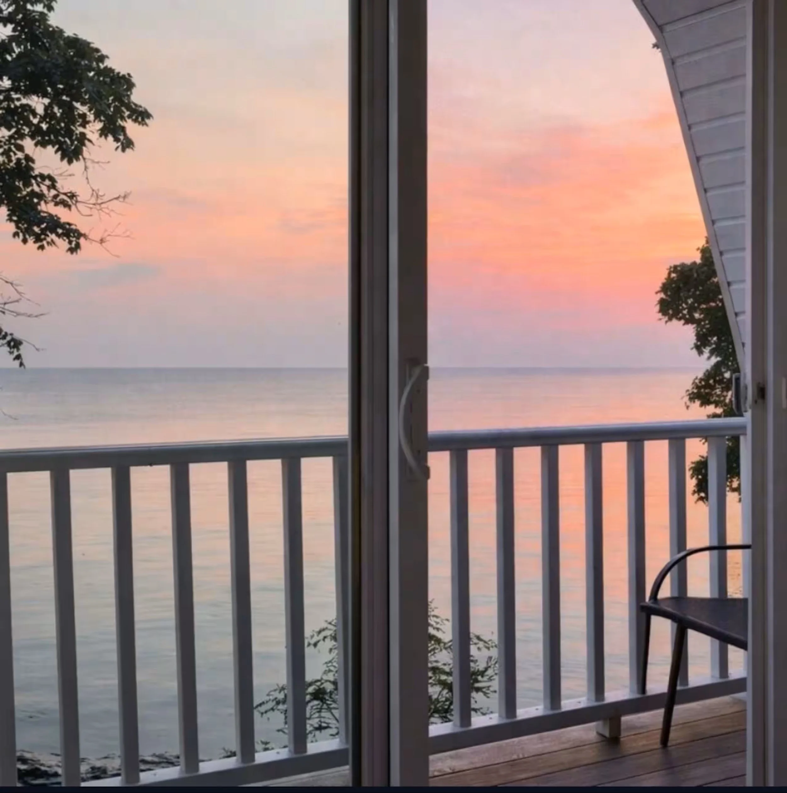Sunrise from the primary bedroom