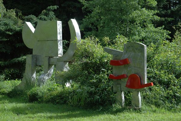 Summer at Leland Iron Works. On the left is "Akbar's Elephant."