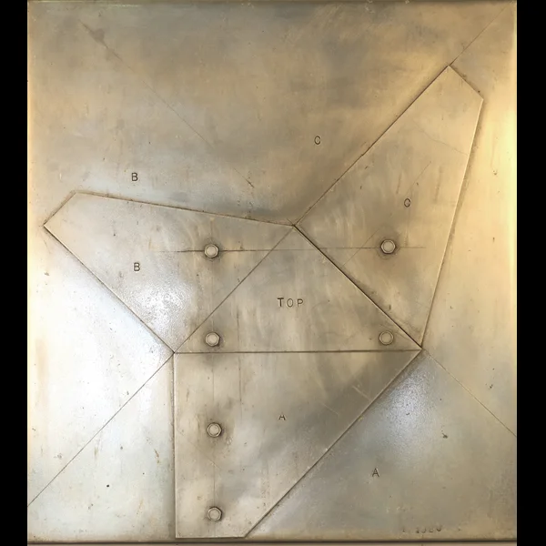 Wall relief Aluminum, 1982. 18.5" x 17" x 1"