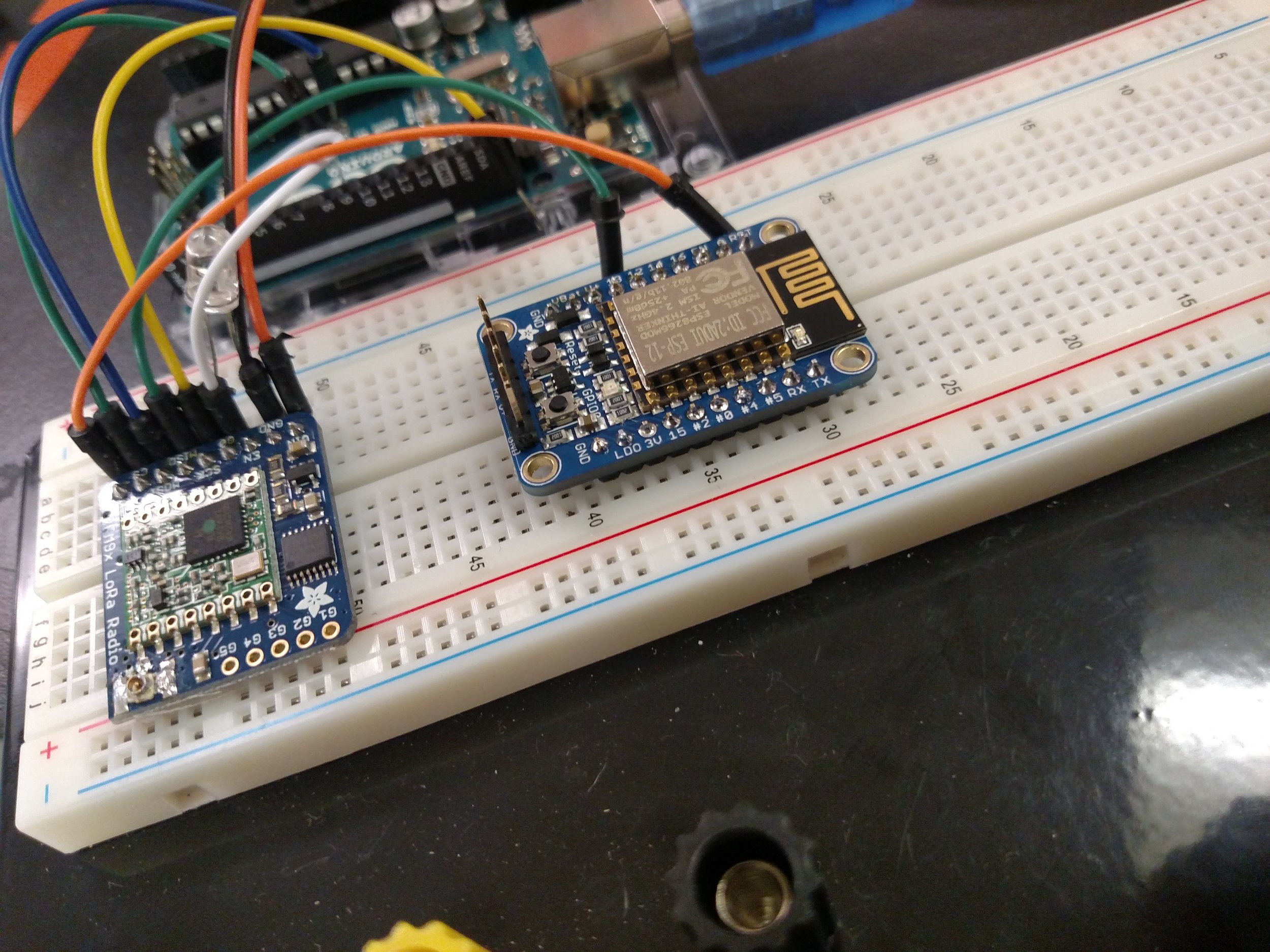Work on integrating the LoRa radio receiver and the Huzzah ESP8266.&nbsp;