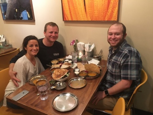 (All that work deserves some good chow! Chai Pani , Asheville, NC)