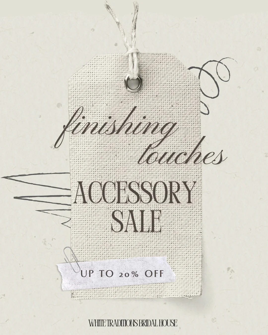 Your bridal look isn&rsquo;t complete without the finishing touches✨

All June long:
- Buy 1 accessory &mdash;> 10% off
- Buy 2 accessories &mdash;> 15% off
- Buy 3+ accessories &mdash;> 20% off

From veils to overskirts and even including m