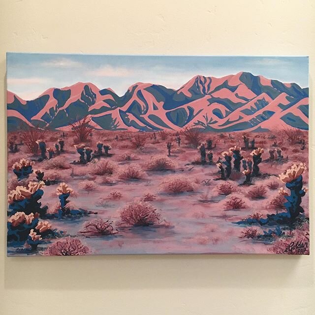 Flashback to this desert piece... Perhaps I&rsquo;ll take a break from the ocean and get into the dust...? #desertpainting #desertart #desertdusk