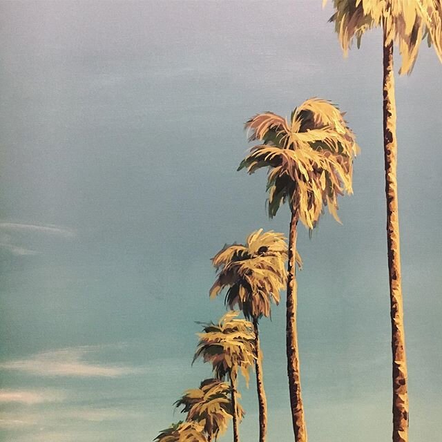 Here&rsquo;s an interesting fact &ndash; palm trees are actually not considered trees, but large woody herbs 🌴 #californiadreaming #californiaart #caliart #hollywoodhills