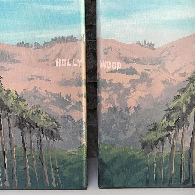 Hiding in the hills 👀 #hollywood 🌴🌴🌴🌴🌴 &bull;
&bull;
&bull;
#hollywoodsign #californiadreaming #caliartist #caliart #californiaartist #californiaart #californiacruisin