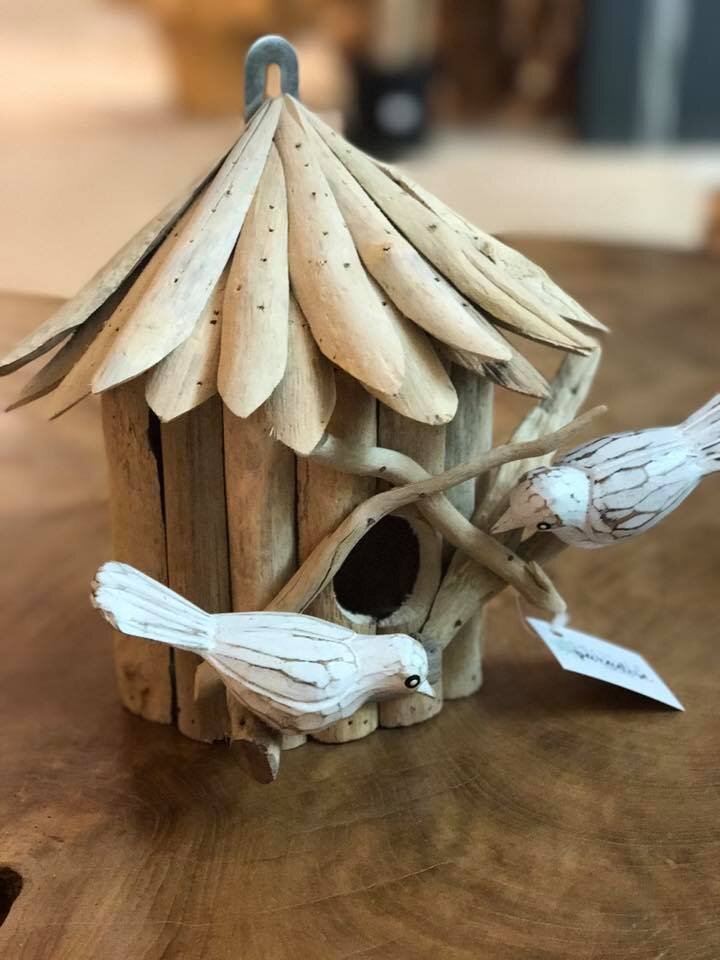 Drift wood birdhouse with birds.jpg