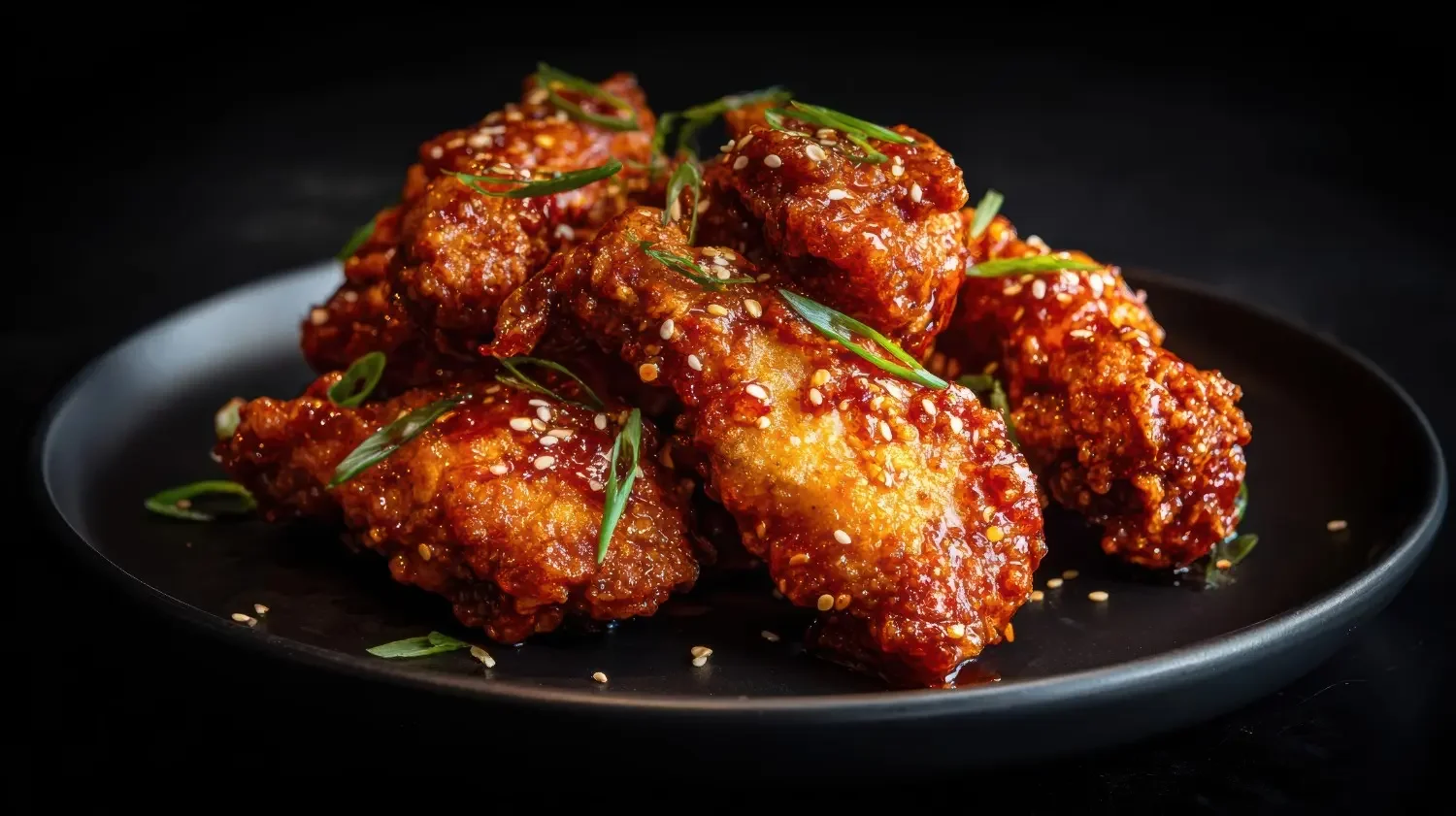 glazed fried chicken wings