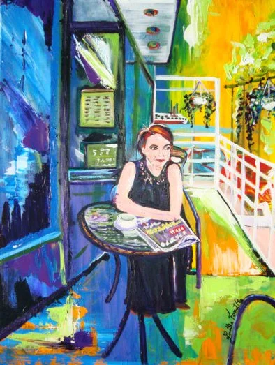295, Femme assise au Café - Louise Forest.jpg
