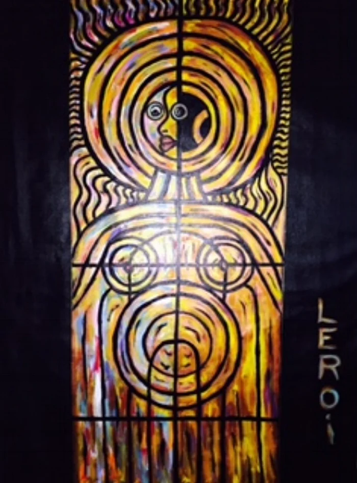  Colored People IV  71" x 55" Acrylic on Canvas  2016    