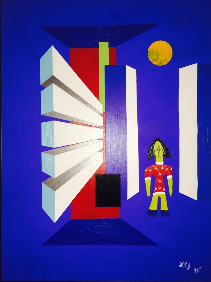  Blue Boy  40" x 30" Acrylic on Canvas  1999 