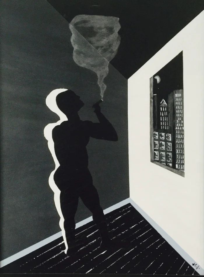  Naked To The World  40" x 30" Acrylic on Canvas  1999    