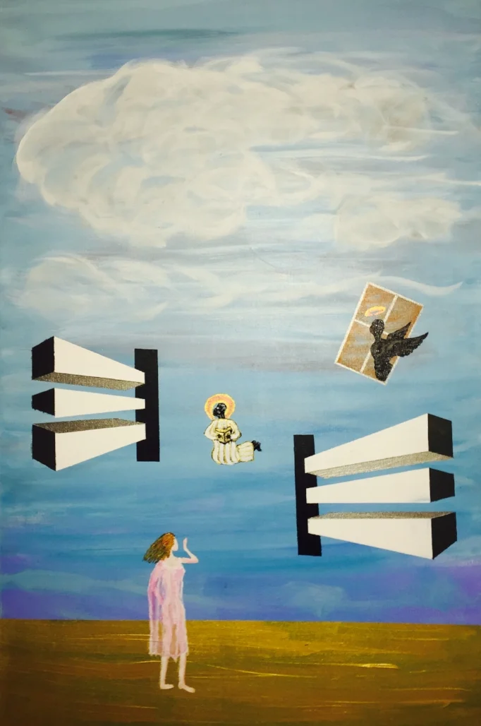  Angel At My Window  36" x 24" Acrylic on Canvas  2004    