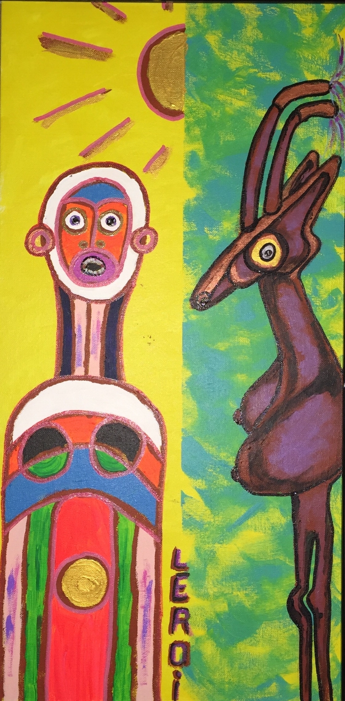  Colored People Series I  24" X 12" Acrylic on Canvas&nbsp;  2005 
