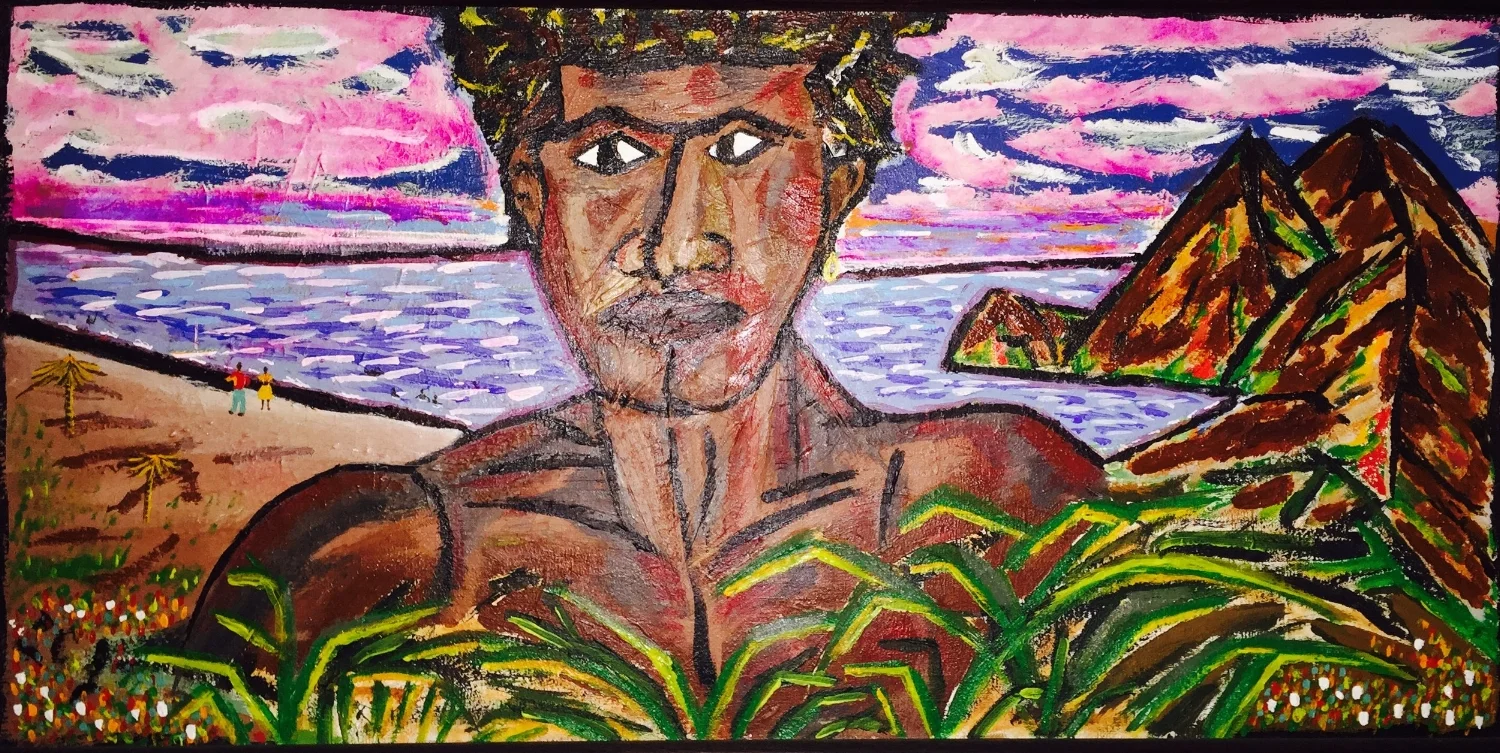  Eyelander  18" X 36" Acrylic on Canvas  1974 