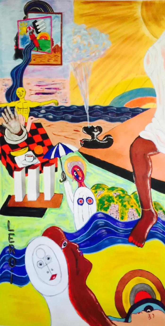  Colored People VI  49" X 37" &nbsp;Oil and Acrylic on Canvas  2003    